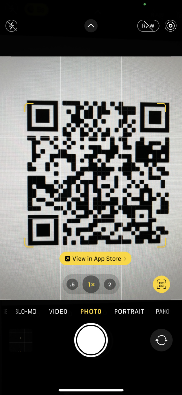 Capital One iOS. QR scan entry point